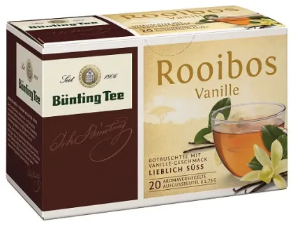 Bünting Tea Rooibos Vanilla 20 x 1,75g torebek herbaty